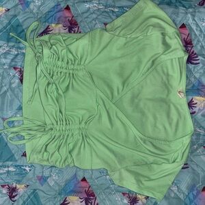 Onestepup Light Green Ribbed Crop Top Size Small